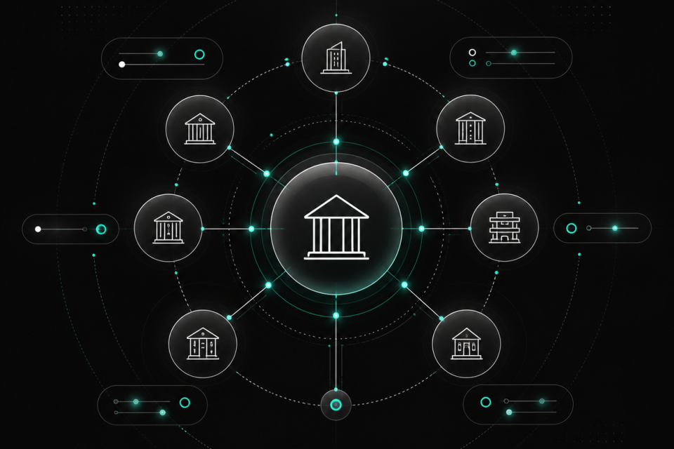 Ilustração conceitual de Sistema Financeiro Nacional